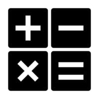 Calculation silhouette icon. Calculator symbol. vector