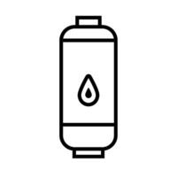 Simple propane gas cylinder icon. Gas tank. vector