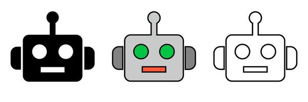 Robot Icon Set. Machine. vector