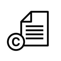 Simple copyright mark and document icon. . vector