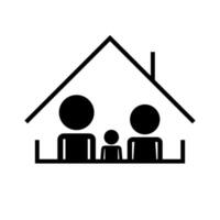 House and family icons. vector