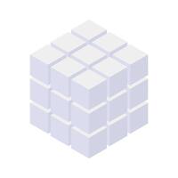 Three-dimensional cube icon. vector