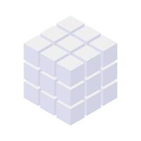 Three-dimensional cube icon. vector