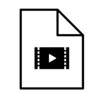 file icon. Movie file. vector