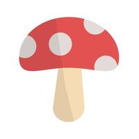 Flat design red mushroom icon. Fungi. . vector