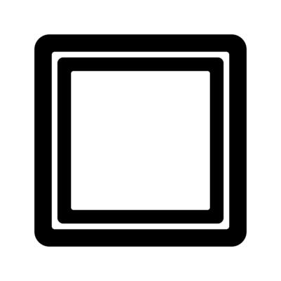 Modern square shape icon.
