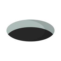 Flat design modern hole icon. vector