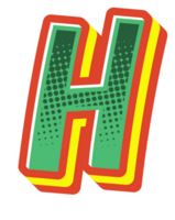 Comic Halftone Alphabet Letter and Number png