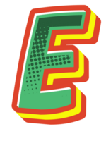 Comic Halftone Alphabet Letter and Number png