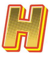 Comic Halftone Alphabet Letter and Number png