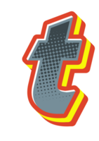 Comic Halftone Alphabet Letter and Number png