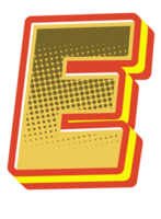 Comic Halftone Alphabet Letter and Number png