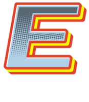 Comic Halftone Alphabet Letter and Number png