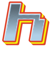 Comic Halftone Alphabet Letter and Number png