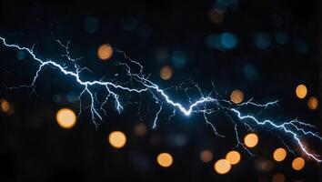 lightning, thunder, sparks , on a completely black background to overlay the screen photo