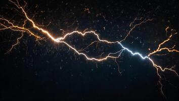 lightning, thunder, sparks , on a completely black background to overlay the screen photo