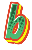 Comic Halftone Alphabet Letter and Number png