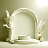 Realistic 3d podium design scene for product display or mockup JPG file photo