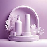 Realistic 3d podium design scene for product display or mockup JPG file photo