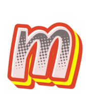 Comic Halftone Alphabet Letter and Number png