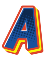 Comic Halftone Alphabet Letter and Number png