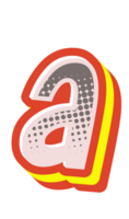 Comic Halftone Alphabet Letter and Number png