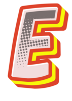 Comic Halftone Alphabet Letter and Number png