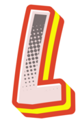 Comic Halftone Alphabet Letter and Number png