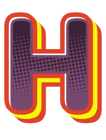 Comic Halftone Alphabet Letter and Number png