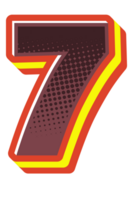 Comic Halftone Alphabet Letter and Number png