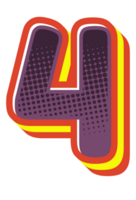 Comic Halftone Alphabet Letter and Number png