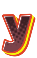 Comic Halftone Alphabet Letter and Number png