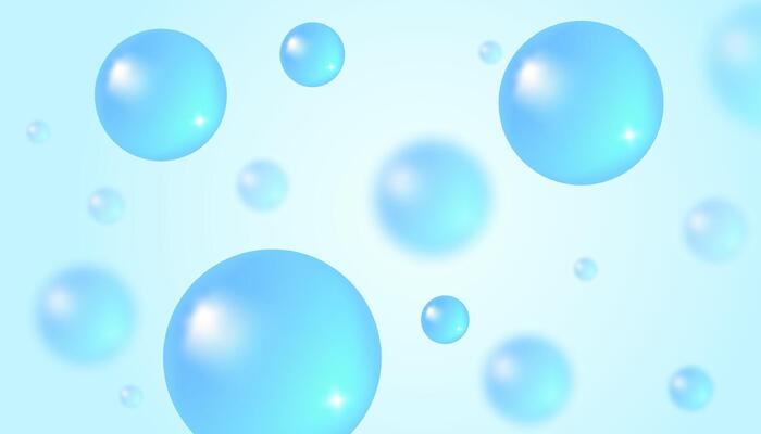abstract background with water bubbles. Trendy background in realistic style.