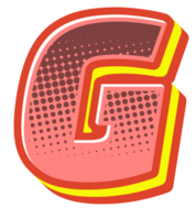 Comic Halftone Alphabet Letter and Number png