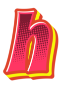 Comic Halftone Alphabet Letter and Number png