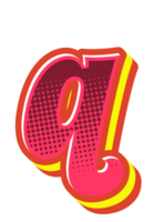 Comic Halftone Alphabet Letter and Number png