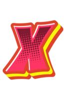 Comic Halftone Alphabet Letter and Number png