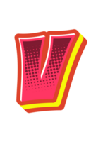 Comic Halftone Alphabet Letter and Number png