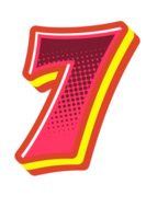 Comic Halftone Alphabet Letter and Number png