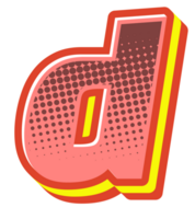 Comic Halftone Alphabet Letter and Number png