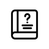 Simple Book with question mark icon. The icon can be used for websites, print templates, presentation templates, illustrations, etc vector