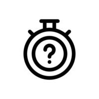 Simple Stopwatch with Question Mark icon. The icon can be used for websites, print templates, presentation templates, illustrations, etc vector