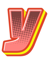 Comic Halftone Alphabet Letter and Number png