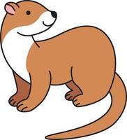 Cute weasel cartoon illustration vector