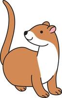 Cute weasel cartoon illustration vector