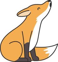 Cute cartoon fox illustration vector