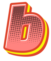 Comic Halftone Alphabet Letter and Number png