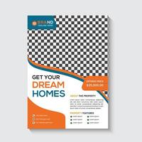 Creative real estate flyer design template vector