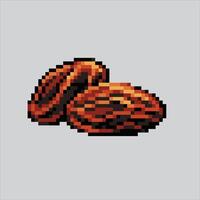 Pixel art illustration Kurma. Pixelated Kurma fruit. Arabian Turkey Kurma fruit pixelated for the pixel art game and icon for website and game. old school retro. vector