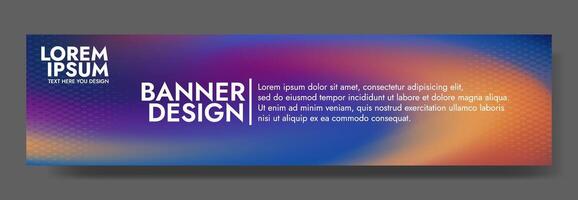 Abstract blue purple banner color with a unique wavy design. It is ideal for creating eye catching headers, promotional banners, and graphic elements with a modern and dynamic look. vector